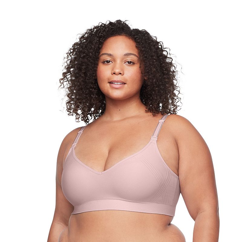 Warners Easy Does It Wireless Lift Convertible Comfort Bra RN0131A, Women's, Size: XL, Blush