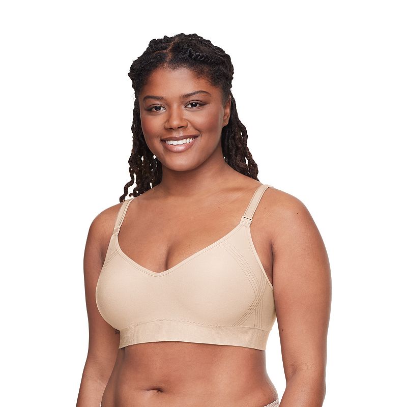 Warners Easy Does It Wireless Lift Convertible Comfort Bra RN0131A, Women's, Size: XL, Butterscotch