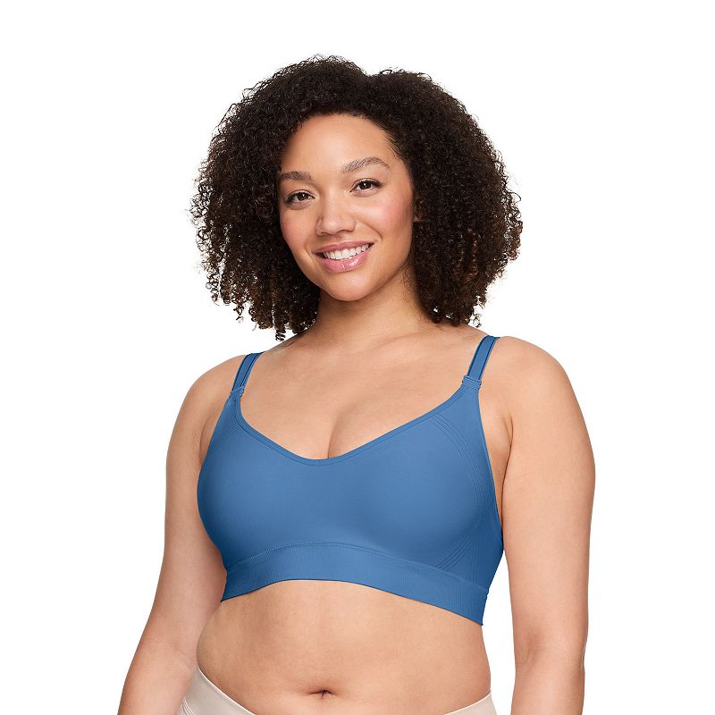 Warners Easy Does It Wireless Lift Convertible Comfort Bra RN0131A, Women's, Size: Small, French Blue