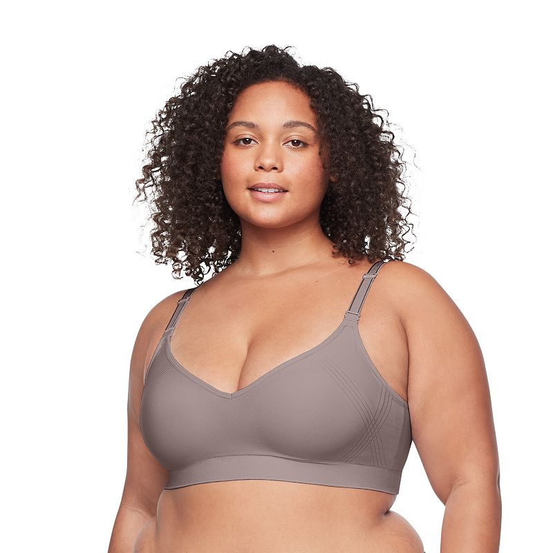 Warners Easy Does It Wireless Lift Convertible Comfort Bra RN0131A, Women's, Size: XL, Mink