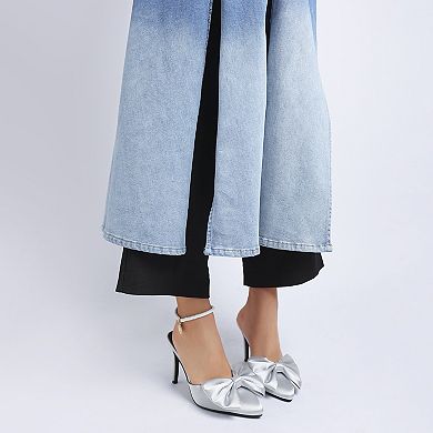 Sidonie Women's High Heel Bow Tie Mules