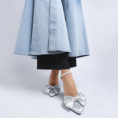 Sidonie Women's High Heel Bow Tie Mules