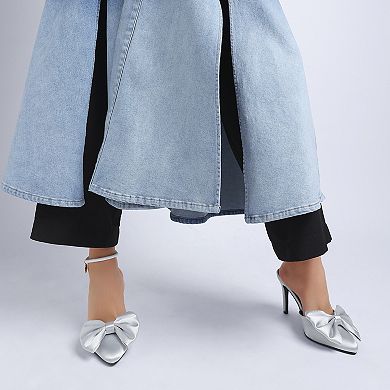 Sidonie Women's High Heel Bow Tie Mules