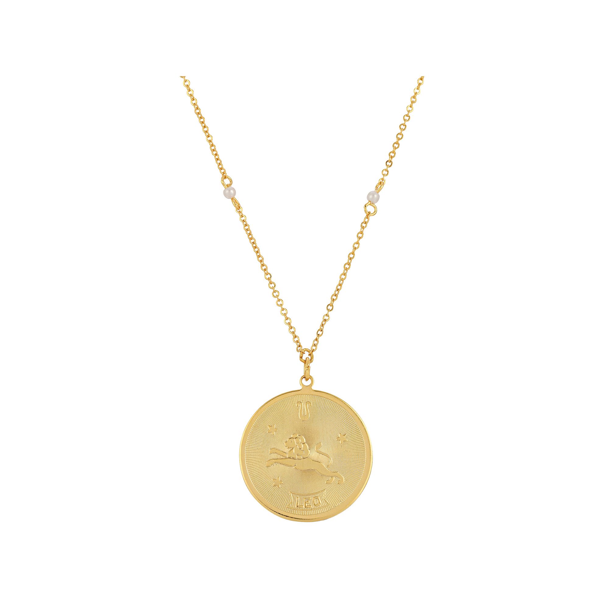 1928 Gold-tone Sagittarius Pendant Necklace, Womens, August
