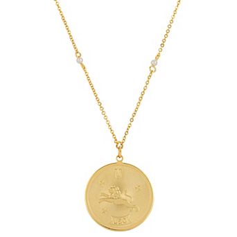 1928 Gold-tone Sagittarius Pendant Necklace
