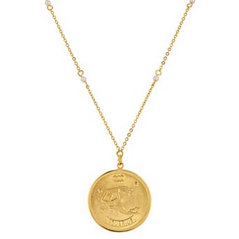 1928 Gold-tone Sagittarius Pendant Necklace