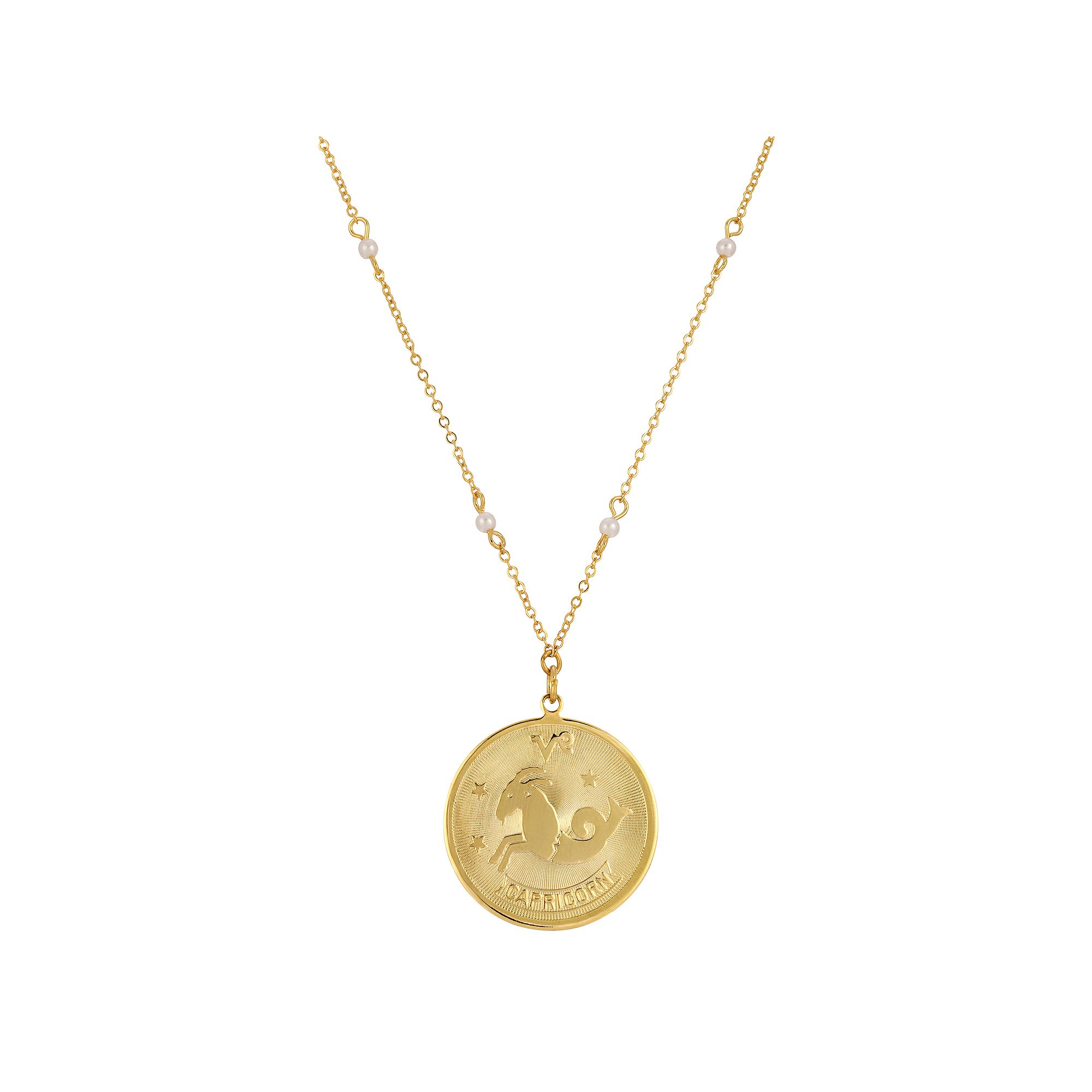 1928 Gold-tone Sagittarius Pendant Necklace, Womens, January