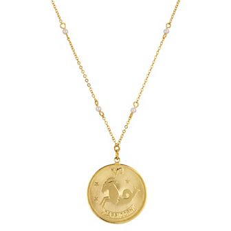 1928 Gold-tone Sagittarius Pendant Necklace