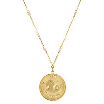 1928 Gold-tone Sagittarius Pendant Necklace