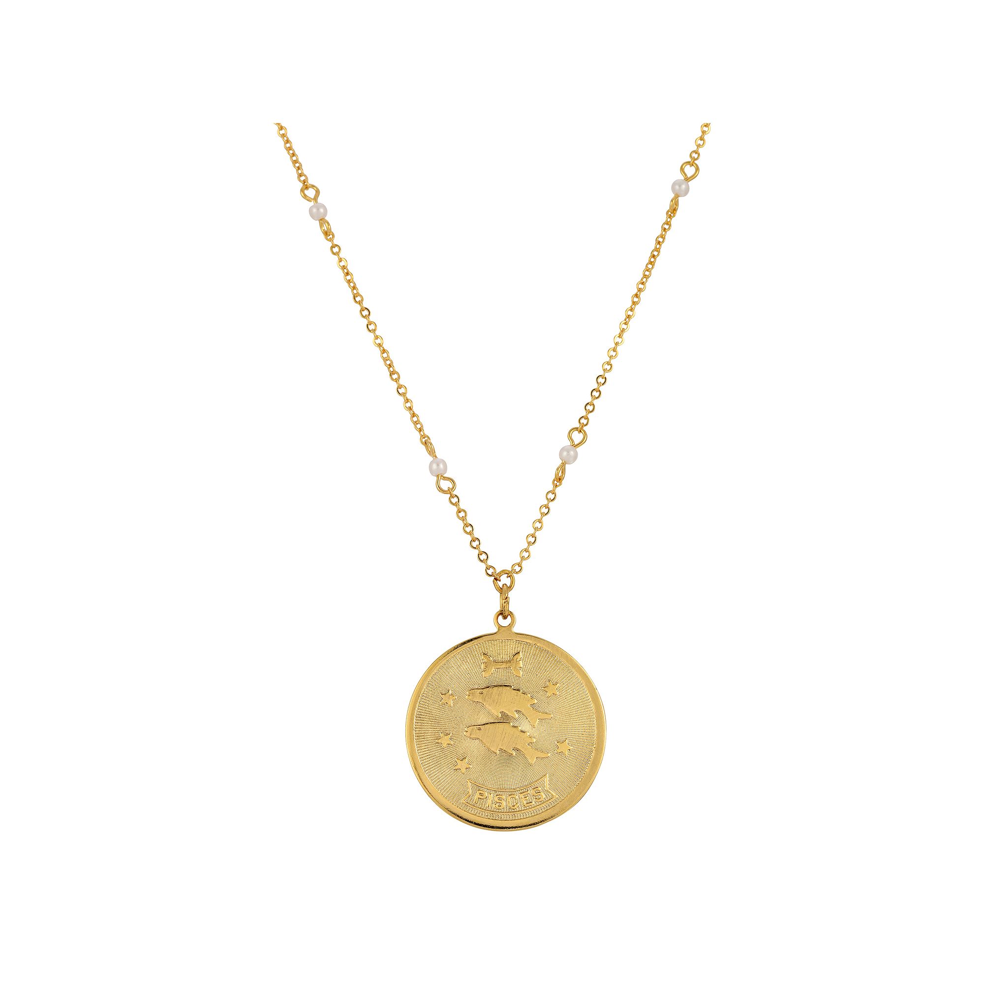 1928 Gold-tone Sagittarius Pendant Necklace, Womens, March