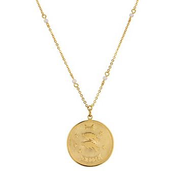 1928 Gold-tone Sagittarius Pendant Necklace