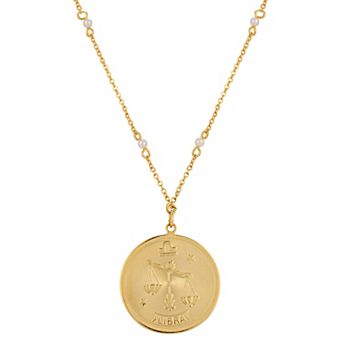 1928 Gold-tone Sagittarius Pendant Necklace