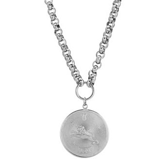 1928 Round Sagitarius Pendant Necklace