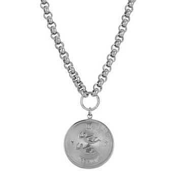 1928 Round Sagitarius Pendant Necklace