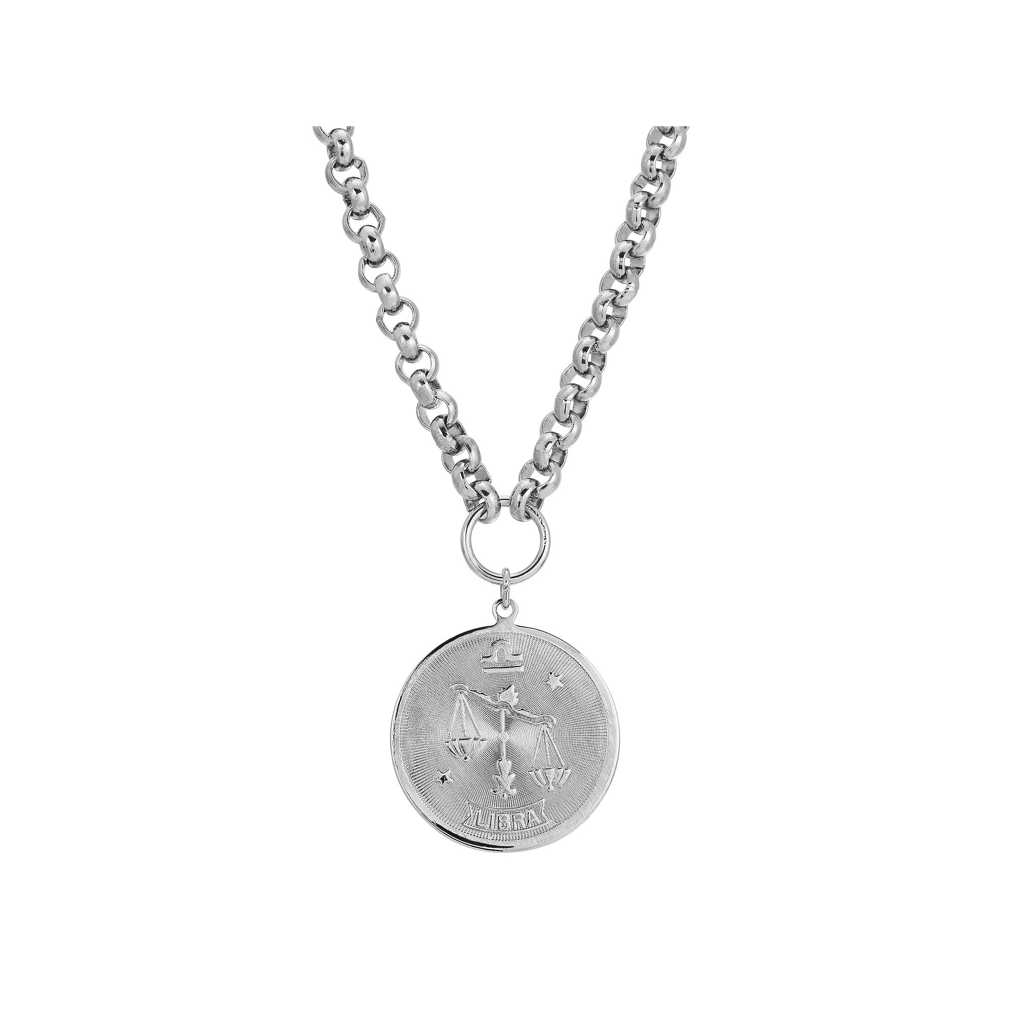 1928 Round Sagitarius Pendant Necklace, Womens, October