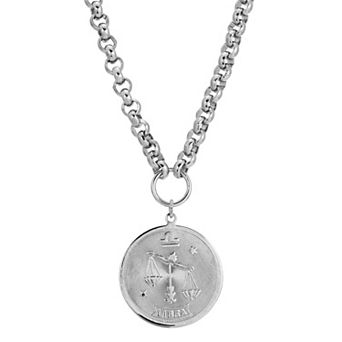 1928 Round Sagitarius Pendant Necklace