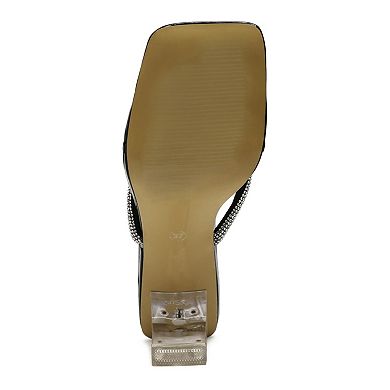 Nikok Crystal Lined Women's Thong Heeled Sandals