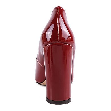 London Rag Kamira Block Heel Women's Formal Pumps