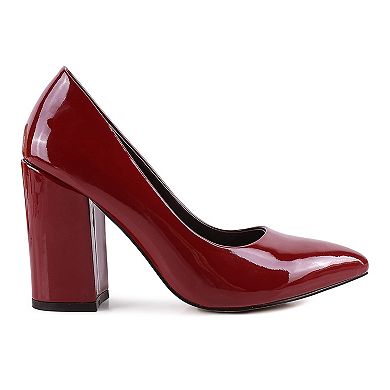 London Rag Kamira Block Heel Women's Formal Pumps