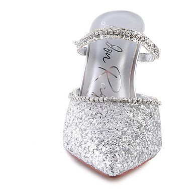 London Rag Iris Glitter Spool Women's Heel Sandals