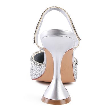 London Rag Iris Glitter Spool Women's Heel Sandals