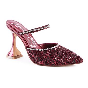 London Rag Iris Glitter Spool Women's Heel Sandals
