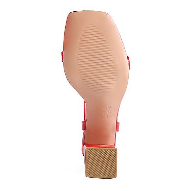 London Rag Block Heel Women's Ankle Strap Sandals