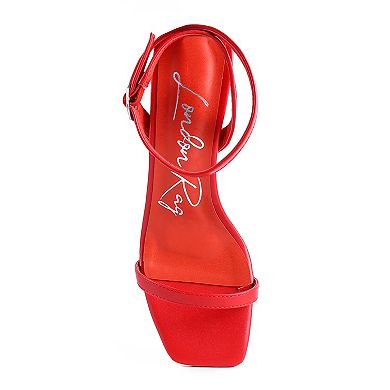 London Rag Block Heel Women's Ankle Strap Sandals