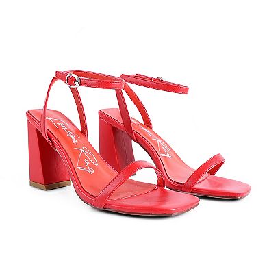 London Rag Block Heel Women's Ankle Strap Sandals