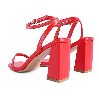 London Rag Block Heel Women's Ankle Strap Sandals
