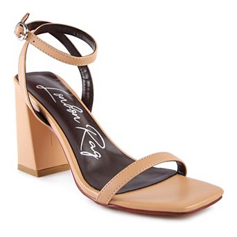 London Rag Block Heel Women's Ankle Strap Sandals