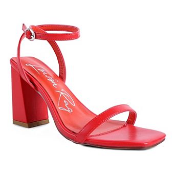 London Rag Block Heel Women's Ankle Strap Sandals