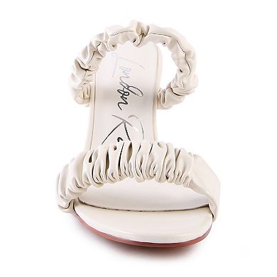 London Rag Gathered Around Slip-On Women's Heeled Sandals