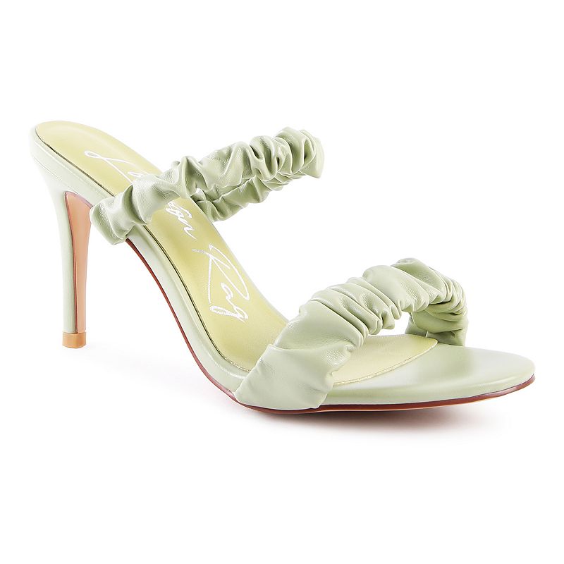 London Rag Gathered Around Slip-On Women's Heeled Sandals,