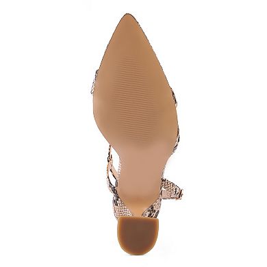 London Rag Cherry Tart Snake Print Women's Heeled Sandals