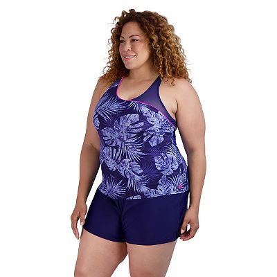 Plus Size ZeroXposur Marble UPF 30 Highline Tankini