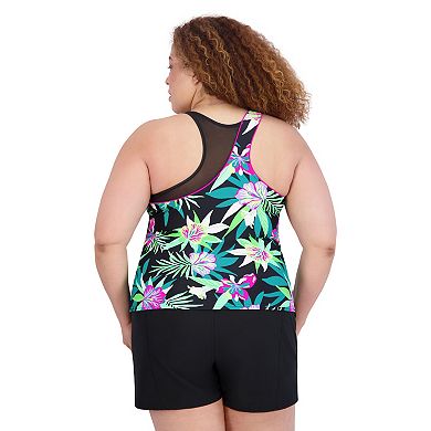 Plus Size ZeroXposur Marble UPF 30+ Highline Tankini