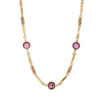 1928 Gold-tone Black Channel Necklace
