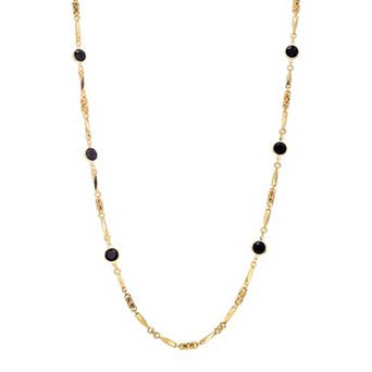 1928 Gold-tone Channel Necklace