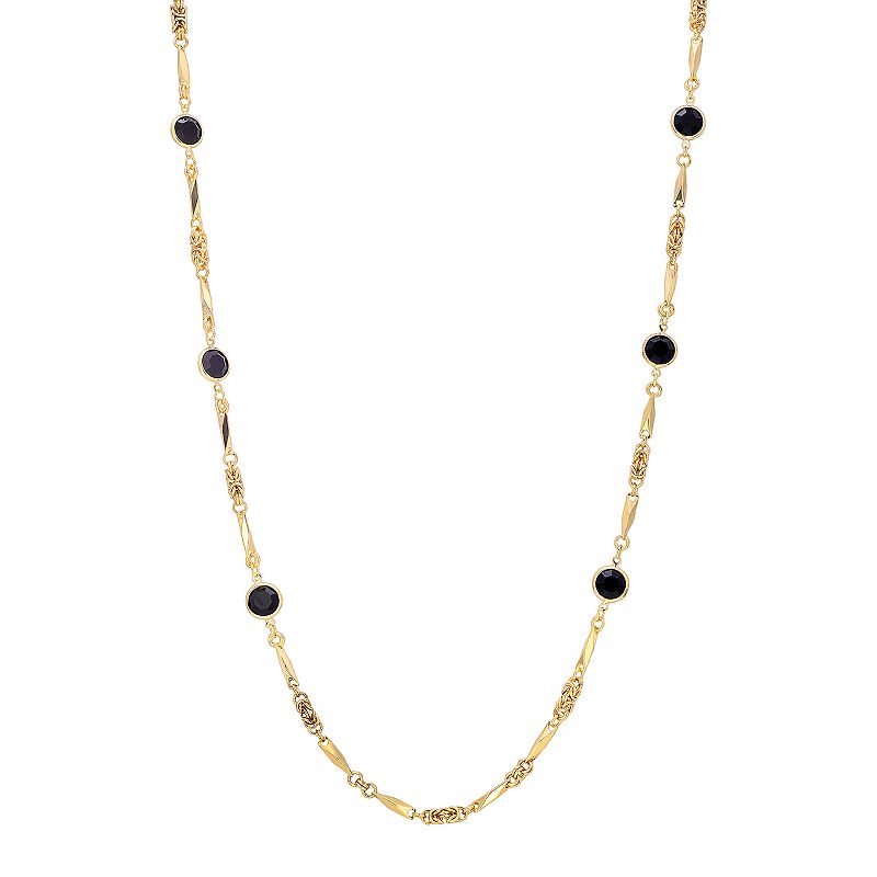 34116259 1928 Gold-tone Chanel Necklace, Womens, Black sku 34116259