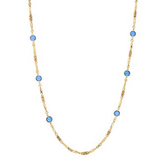 1928 Gold-tone Channel Necklace