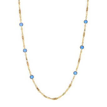 1928 Gold-tone Channel Necklace