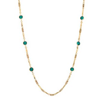 1928 Gold-tone Channel Necklace
