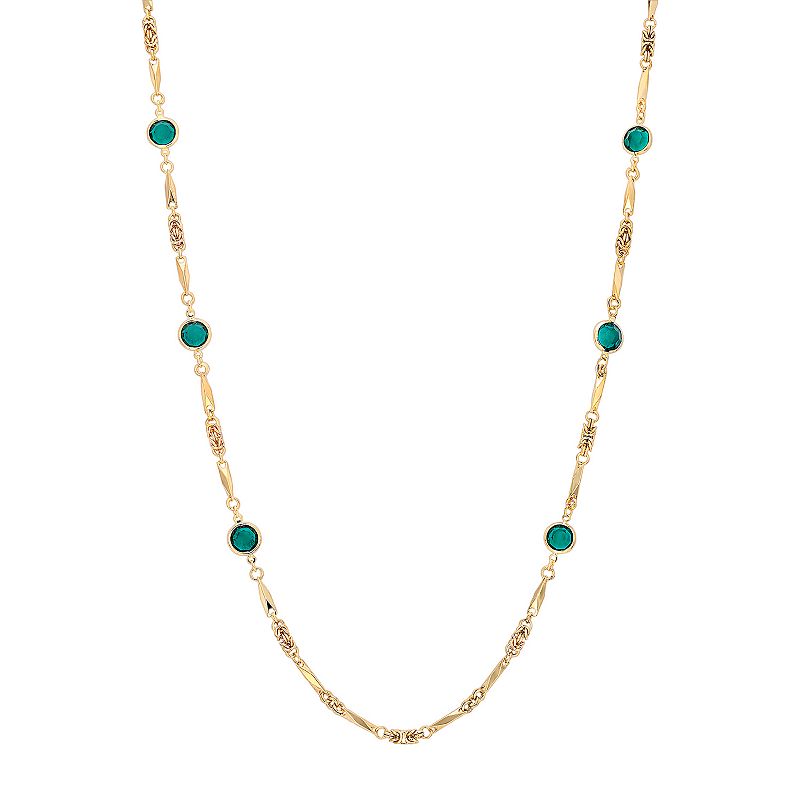 79017506 1928 Gold-tone Chanel Necklace, Womens, Green sku 79017506