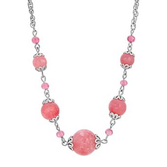 1928 Pink Beaded Necklace