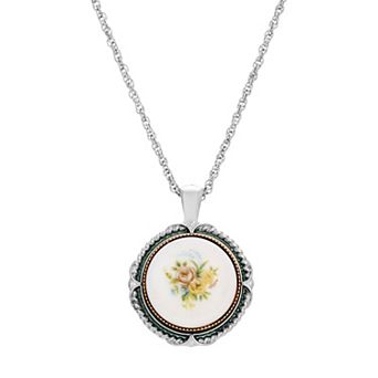 1928 Yellow Flower Pendant Necklace