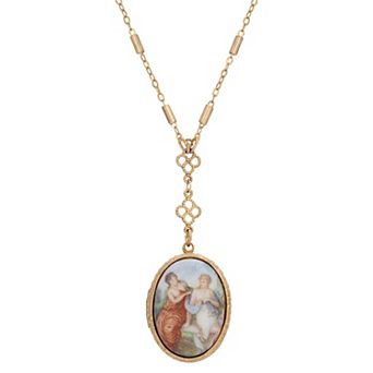 1928 Victorian Art Locket Necklace