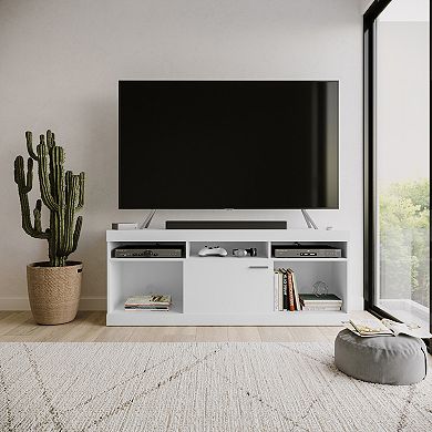 White TV Stand - Up To 65" TV