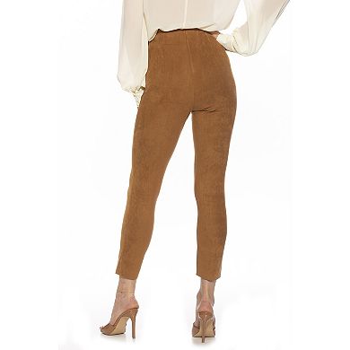 Women's ALEXIA ADMOR Faux Suede Fitted Skinny Pants