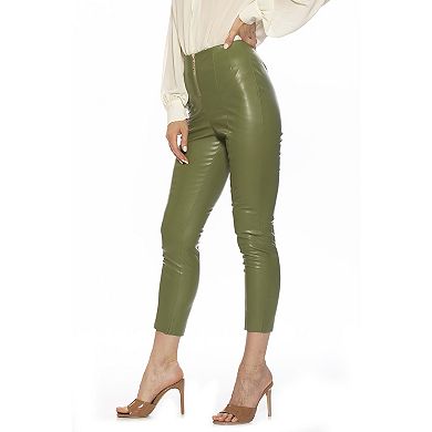 Women's ALEXIA ADMOR Faux-Leather Fitted Skinny Pants